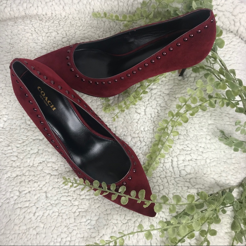 Coach Suede Smith Rivets Pumps